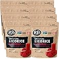 RJ's Soft Australian Licorice, Natural Raspberry Flavor, Resealable Bag, 7.05 Ounce (8-Pack) | Non-GMO, No Palm Oil, Plant Based | Soft & Chewy Licorice Candy, Batch Made in Australia