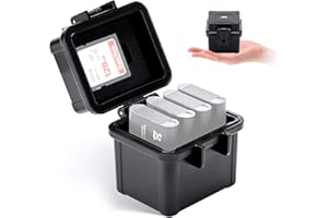 JJC Portable Camera Battery Memory Card Case, DSLR Camera Battery Organizer for 4 x Nikon EN-EL9 EN-EL10 Ricoh DB-110 Canon N