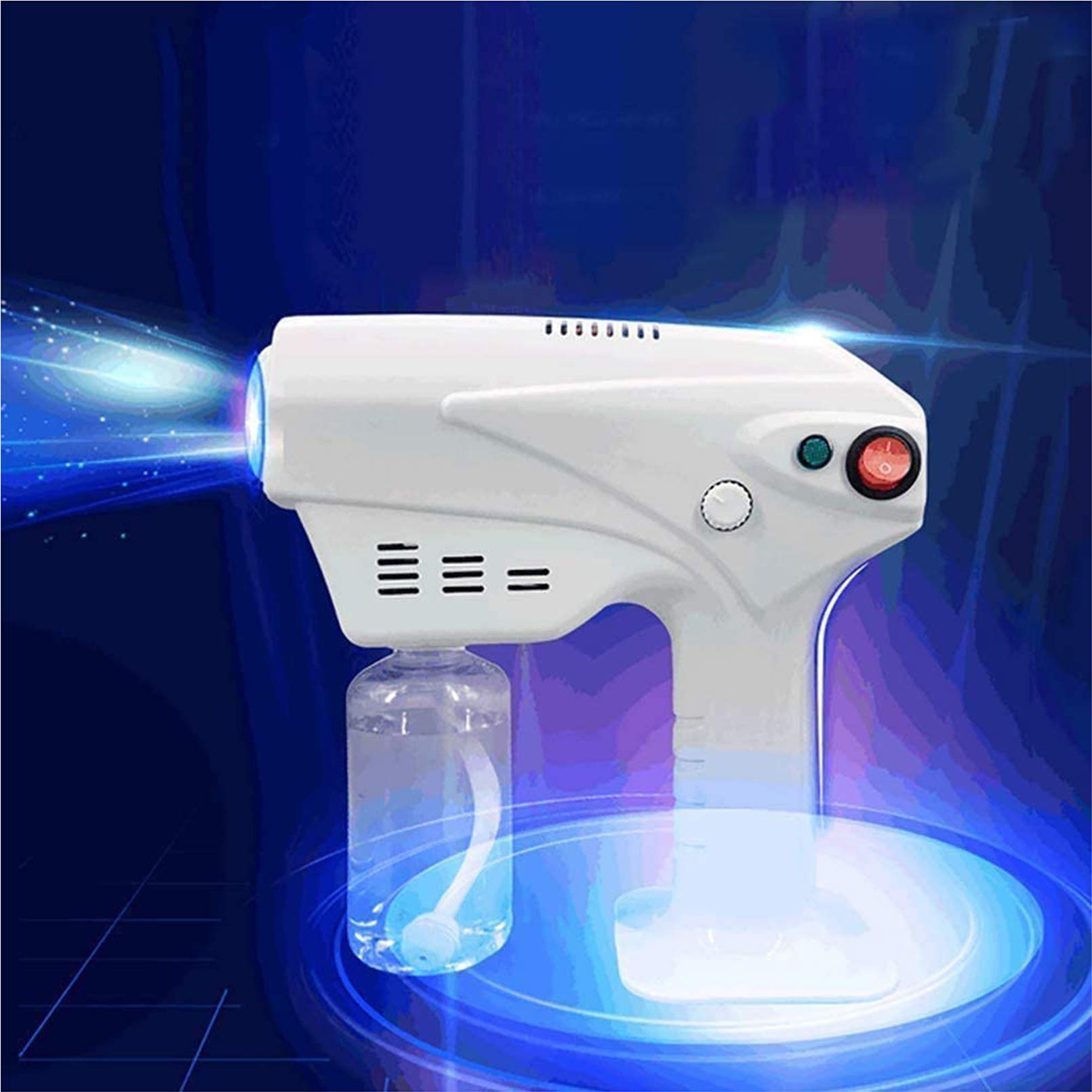 Photo 1 of XSWL Portable Nano Steam Gun Hair Care Hydration Sprayer Hot Dyeing Care Blue Micro Mist Machine Spray Gun Hair Steamer Trigger