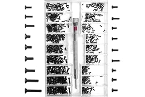 500 PCS Tiny Micro Repair Screw Kit, 18 Sizes Stainless Steel Tiny Screws with Screwdriver M1.2 M1.4 M2 Watch Glasses Compute