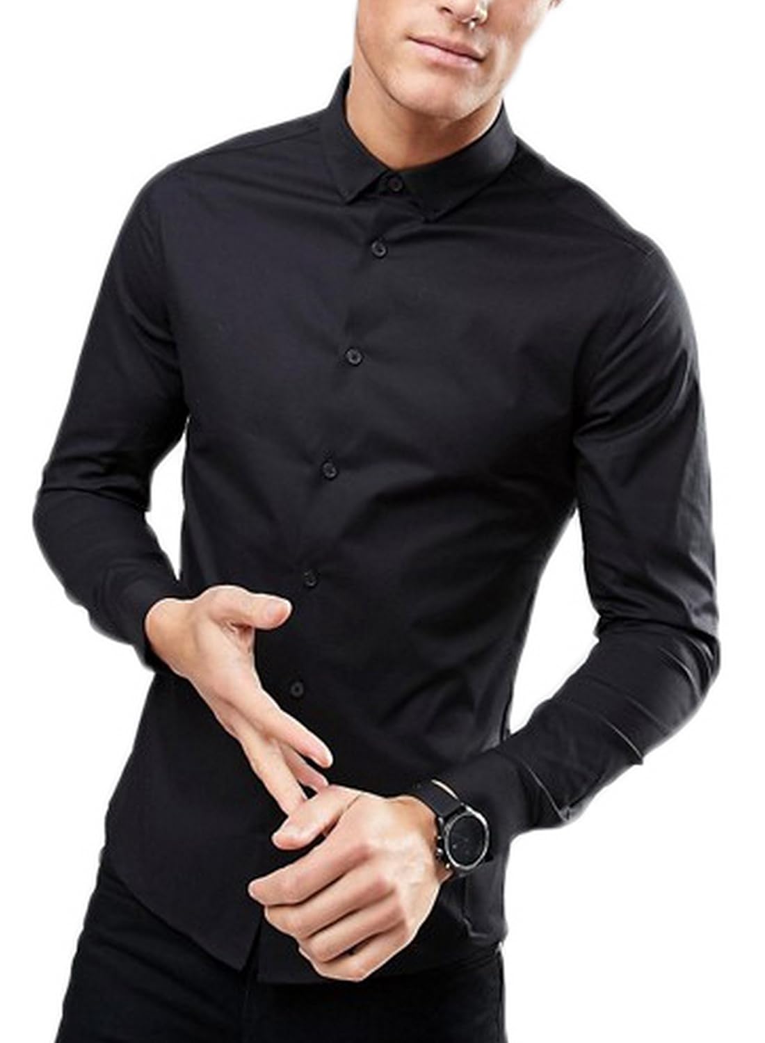 little man men's cotton casual shirt