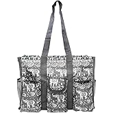 Lucazzi Utility Tote Bag with Zipper Top - Large Multipurpose Tote Organizer Bag | with Zipper Top, Multipurpose