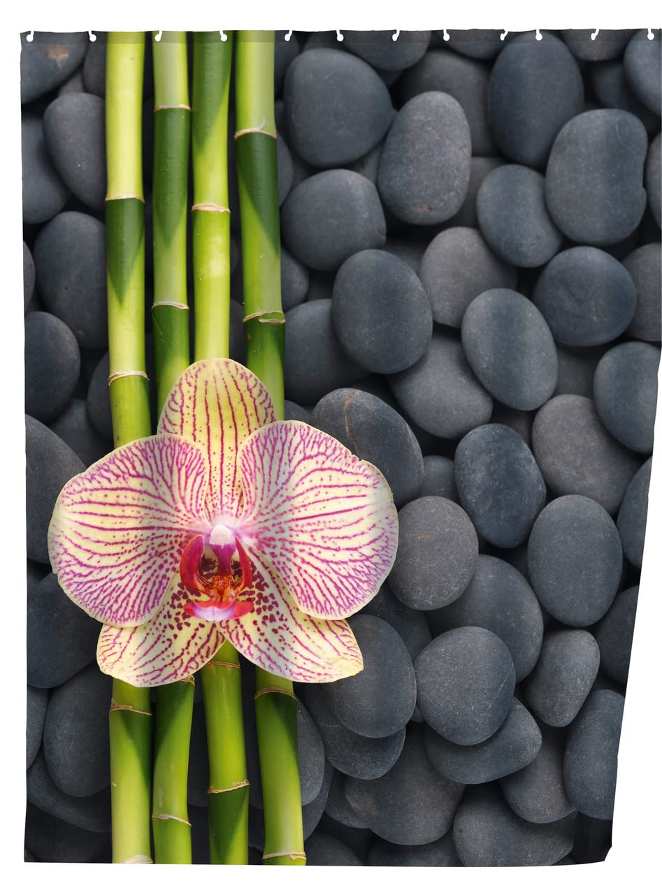 WENKO 20959100 Shower Curtain Spa, Multi-Colour, 180 x 200 cm