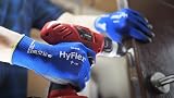 Ansell HyFlex 11-618 Mechanics Gloves PU Coated Safety Touchscreen Blue L view 8