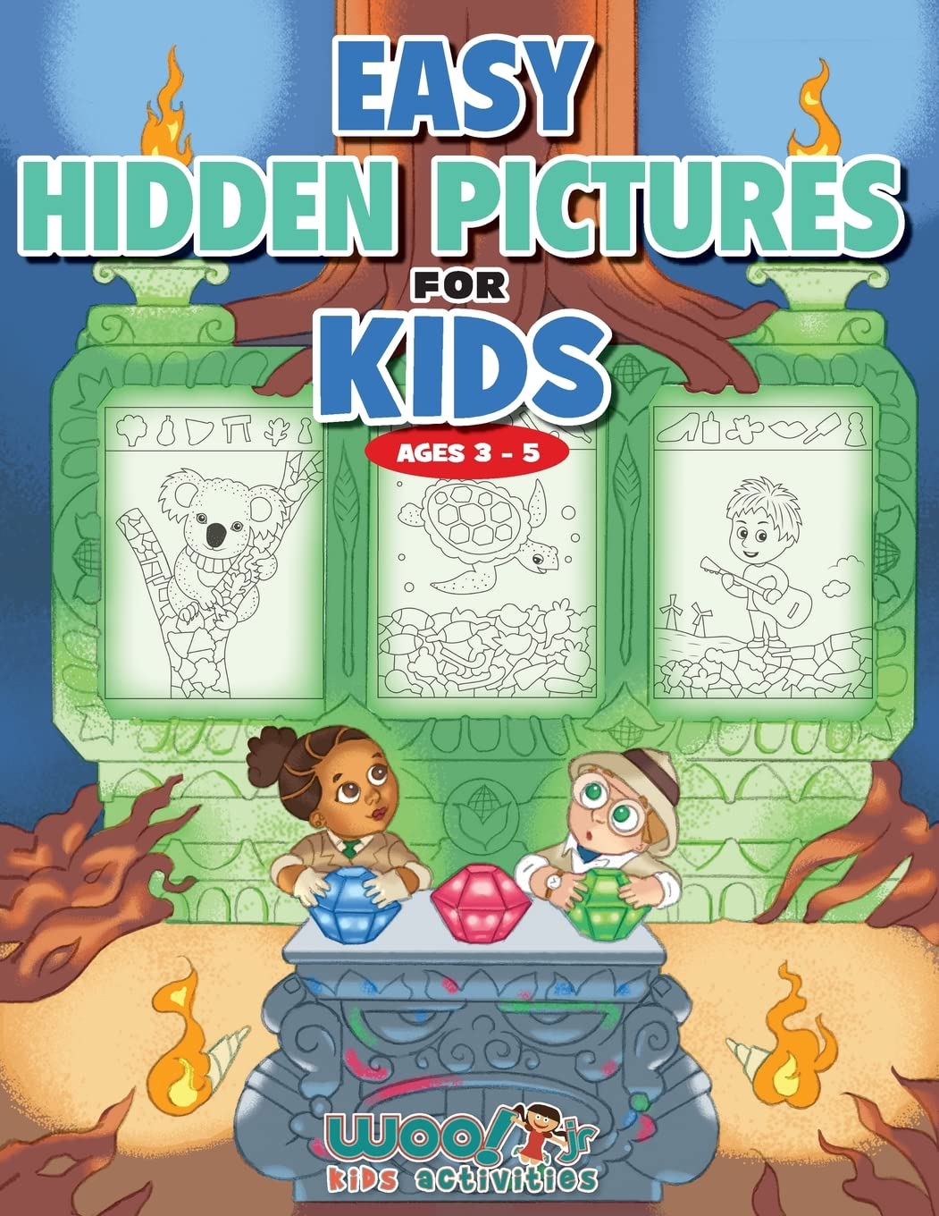 easy hidden pictures for kids ages 3 5 a first preschool puzzle book of object recognition preschool kids learn and have fun too woo jr woo jr kids activities 9781642506631 amazon com books