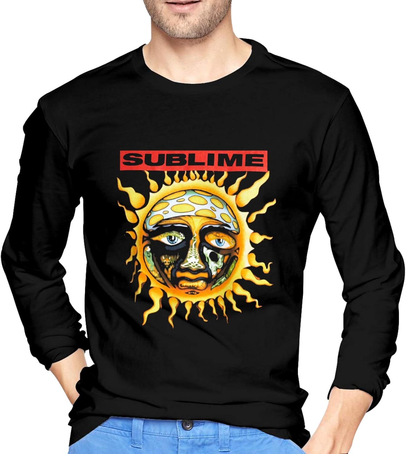 Amazon.com: Sublime Men's Long Sleeve Graphic Fashion T-Shirt Xx-Large Black: Clothing