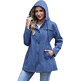 RUMIA Raincoat Women Waterproof Long Hooded Trench Coats Lined Windbreaker Jackets for Women 2026 S-2XL