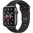 (Refurbished) Apple Watch Series 5 (GPS + Cellular, 40MM) - Space Gray Aluminum Case with Black Sport Band