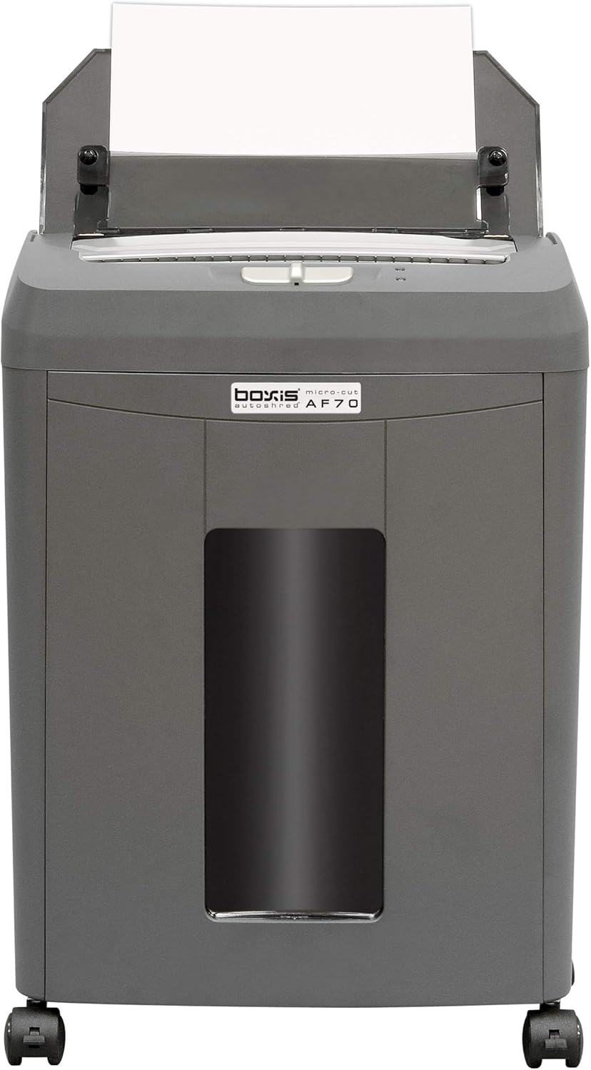 Boxis 70-Sheet Autofeed Microcut Paper Shredder: Electronics