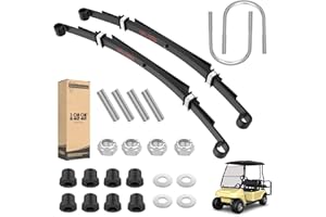 10L0L Golf Cart Heavy Duty Rear 4-Leaf Spring Kit with Bushings & Sleeves for Club Car DS Golf Cart Accessories