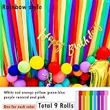 Aisszhao Crepe Paper Streamers 9 Roll Rainbow Curtain Backdrop Festival Decor view 2