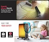 PureMate 2500W 11 Fin Oil Filled Radiator Digital Touch Eco Mode 3 Heat view 4