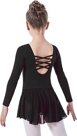 long sleeve dance leotard with skirt