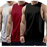 InleaderStyle Men's Workout Tank Tops Cotton Gym Muscle Sleeveless T-Shirts Bodybuilding Fitness Athletic Tank Tops