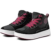 RIDEIRON Motorcycle Shoes for Women and Men, CE Certified, Thickened Anti-Slip Sole, Breathable Casual Motorcycle Riding Boots with Ankle Support, Shift Pad (Pink 6.5 Men/8 Women)