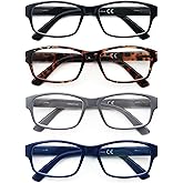 HEEYYOK 1.0 Reading Glasses Men Large Readers For Men XXL Wide Reader Oversized Frame Cheaters Reading Glasses For Mens Comfort Spring Hinge