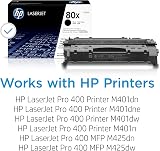 HP 80X CF280X High Yield Black Toner Cartridge for LaserJet Pro M401 M425 view 2