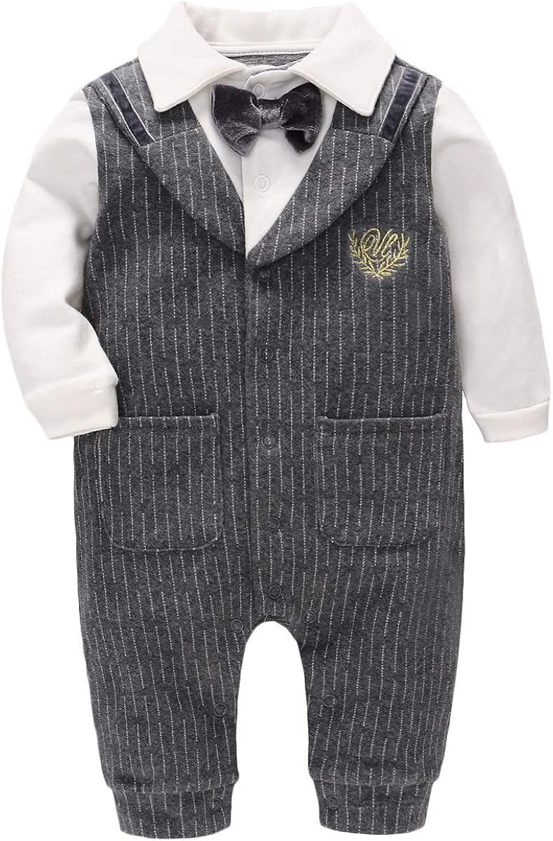 Famuka Baby Jungen Anzug Smoking Sakkos Taufe Hochzeit Babykleidung Festanzug