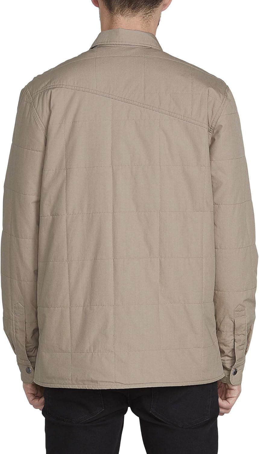 Volcom Men's Larkin Quilted Medium Jacket, Brindle, L: Clothing