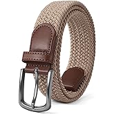PlusZis Mens Belt,Elastic Belt Stretch,Braided Woven Casual Belt 1 3/8",With Gif Box.