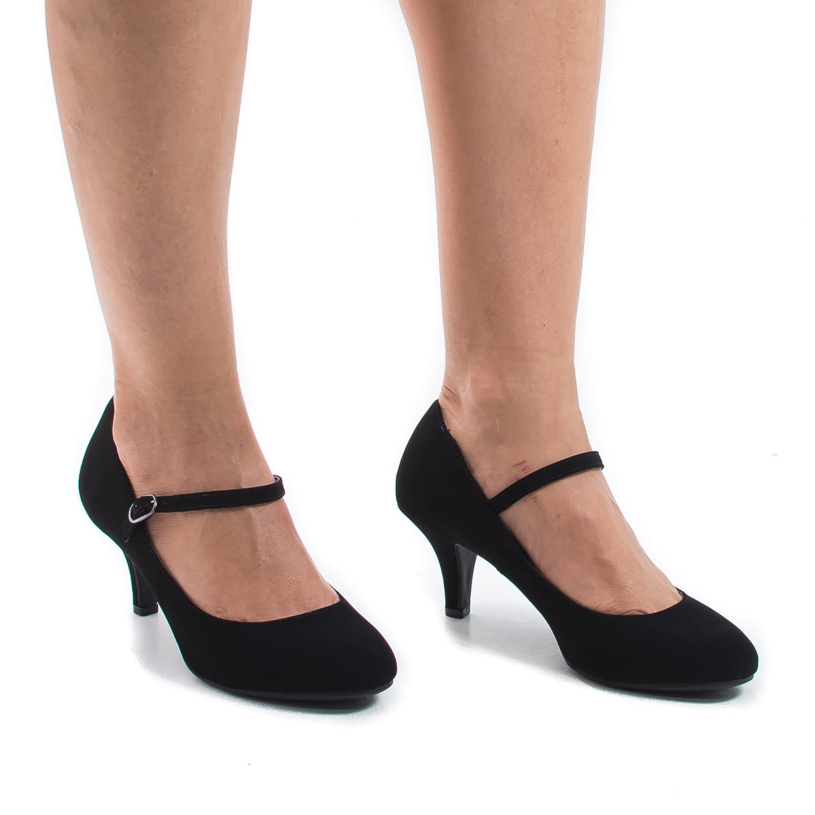 Kirk Black Round Toe Mary Jane Extra Padded Insole Comfort Dress Pumps-7.5 - Image 10