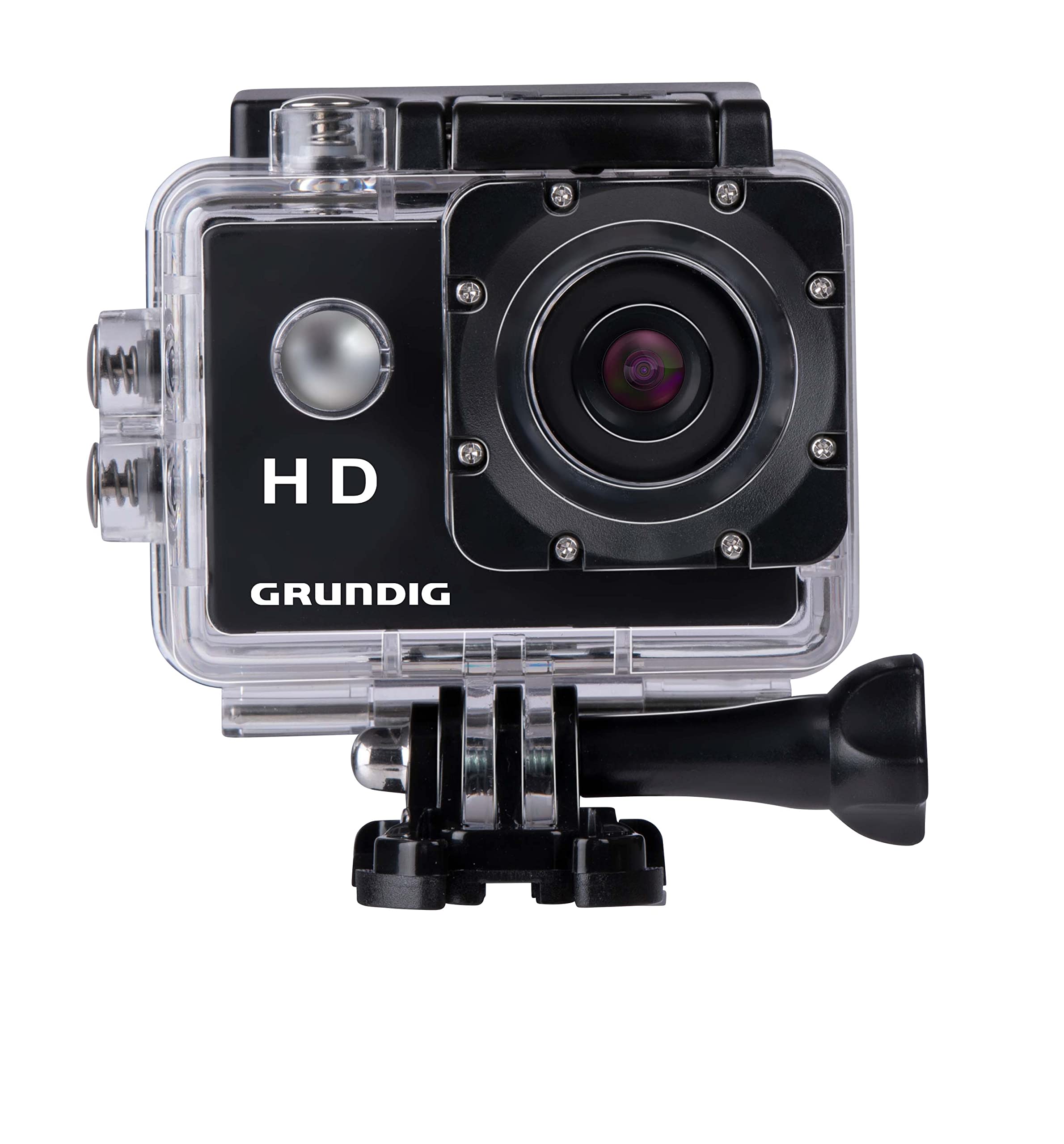 Grundig Action Camera HD720P Underwater Camera Waterproof up to 30 m 2 Inch LCD Screen Includes Various Accessories Motion Detection Black
