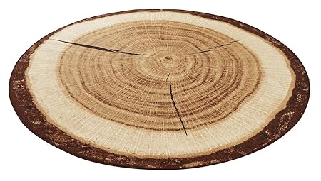 HANSE Home 101175 Teppich Baumstamm, rund, 133 cm