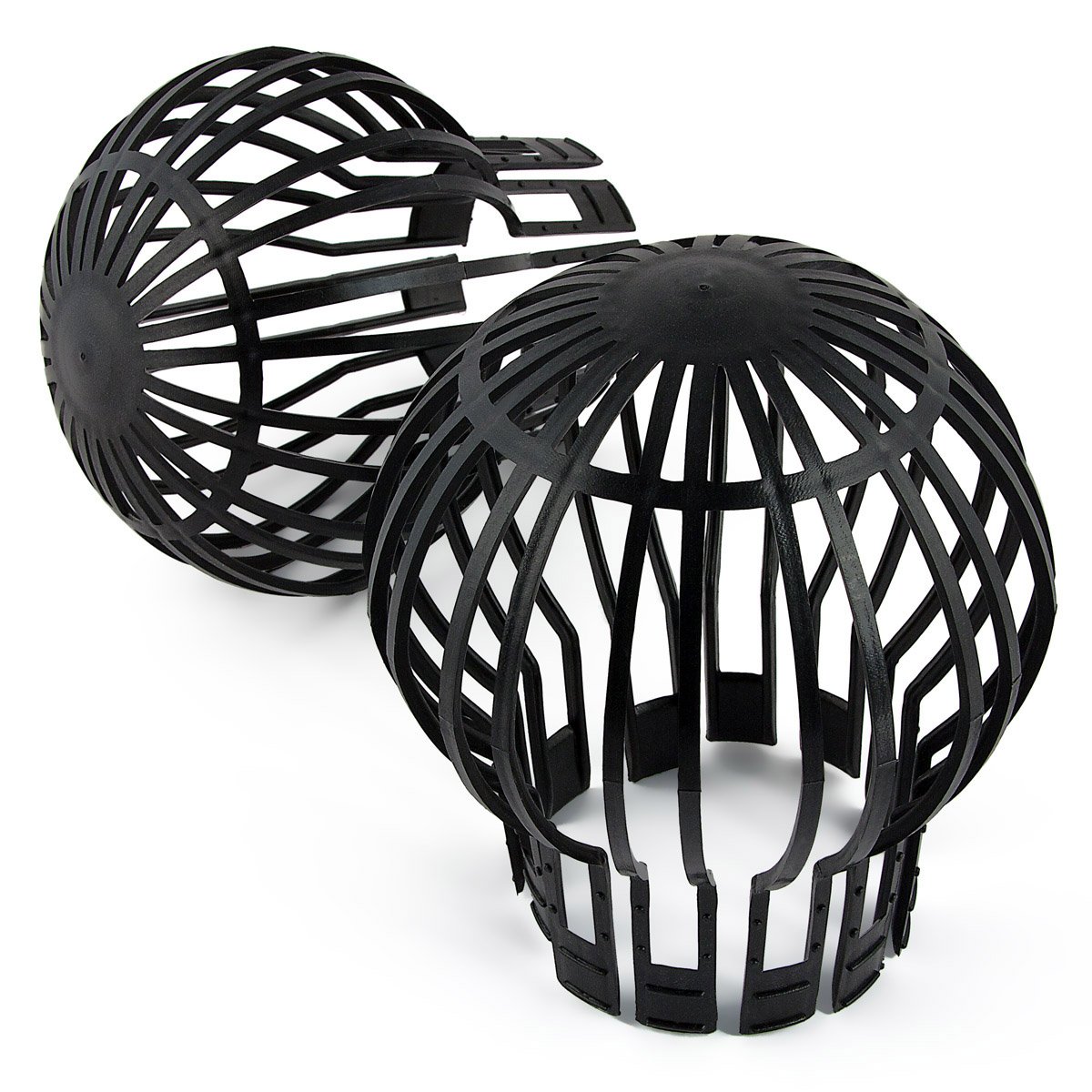 Downpipe Guard, 2 Piece Gutter Protection, Cap 11 cm (Set of 2, Black)