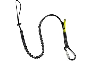 BearTOOLS Tool Lanyard with Single Connector and Adjustable Loop End, Standard Length, Maximum Weight Limit 8KG / 17.6lb, Aluminum Screw Lock Connector with Shock Cord Stopper, 0921S (1 Pack)