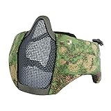 AOUTACC Airsoft Mask, Half Face Mesh Masks with Ear