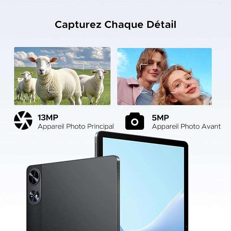 P11 Pro Tablette Android 16, Tablette 11 Pouces avec Gemini AI, 48Go RAM+128Go ROM, Tablette Tactile 2.4K 90Hz, T7250, 13MP+5MP, 8800mAh, 5G WiFi, Tablette avec Clavier, Stylet, Souris-Noir