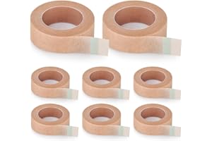 AHHALFFY 8 Rolls Nose Tape for Rhinoplasty Shaping, Micropore Tape, Paper Tape Medical Sensitive Skin, Flexible Surgical Bandages, First Aid Bandages for Wound Injuries Swelling (0.5 in x 10 yds)