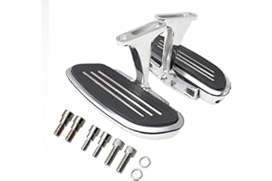 GIDIBII Passenger Floorboards,Road Glide Floorboards Motorcycle Foot Pegs Compatible with Harley Touring Models Electra Glide Road Glide Road King Street Glide 1993-later (Chrome)