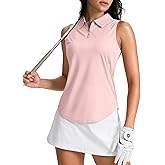 G Gradual Womens Golf Shirt Sleeveless Zip Up Polo Shirts for Women Collared Lightweight Tennis Athletic Tank Top