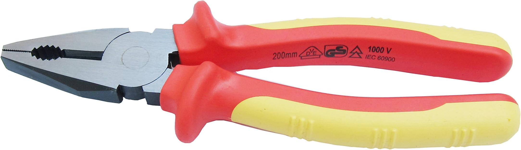 Insulated Combination Lineman's Pliers 8-Inch, 1000V VDE Tested, Chrome Vanadium Steel, VDE-GS Certified