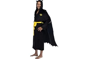 INTIMO DC Comics Adult Superhero Plush Fleece Hooded Costume Robe