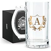 Onebttl Personalized Beer Gifts for Men - 17 oz Heavy Beer Stein Mug with Handle for Boss as Birthday Christmas Gift - A