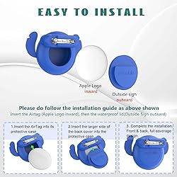 [2 Pack] Kids AirTag Holder with Safety