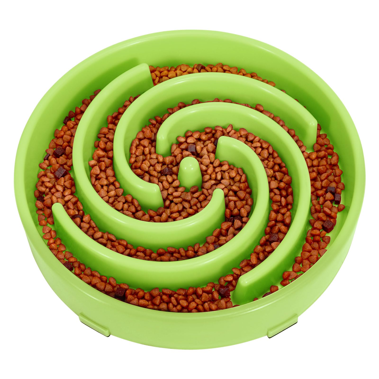 LEACOOLKEY Large Slow Feeder Dog Bowl,Maze Interactive Slow Eating Feeder Bowls, Anti Gulping Healthy Eating,Stop Bloat Pet Slow Down Feeding Dishes for Medium/Big Dogs(Grass Green）