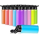 Mimorou 10 Pieces 20oz Reusable Aluminum Water Bottles Bulk Multicolor Outdoor Sports Water Bottles for Travel, Gym, Hiking, Cycling, Camping, Fishing, Snap Lid(Macaron Color)