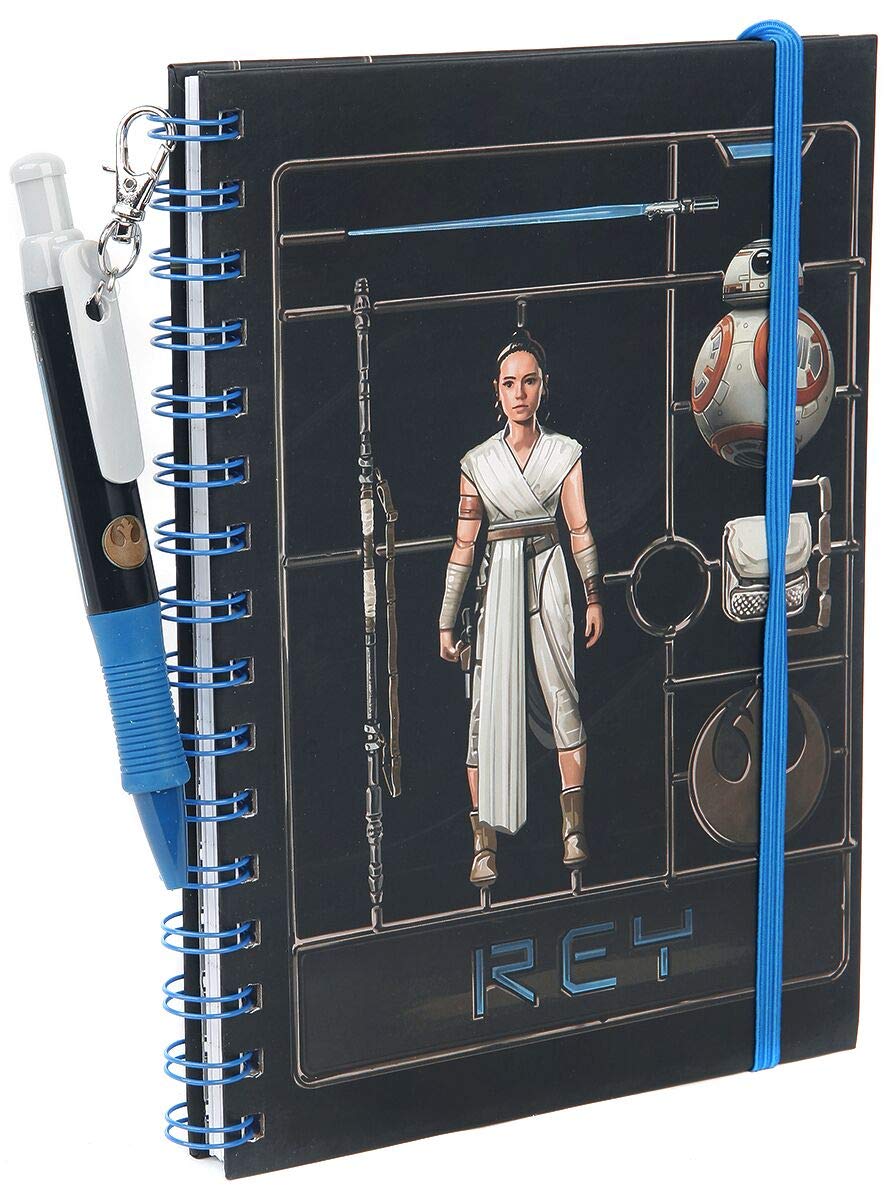 Star Wars: The Rise of Skywalker (Airfix Rey) A5 Wiro Notebook and Ballpoint Pen Set, Black