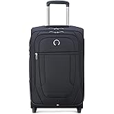 DELSEY PARIS Helium DLX Softside Expandable Luggage with 2 Wheels, Black, Carry on 21 Inch