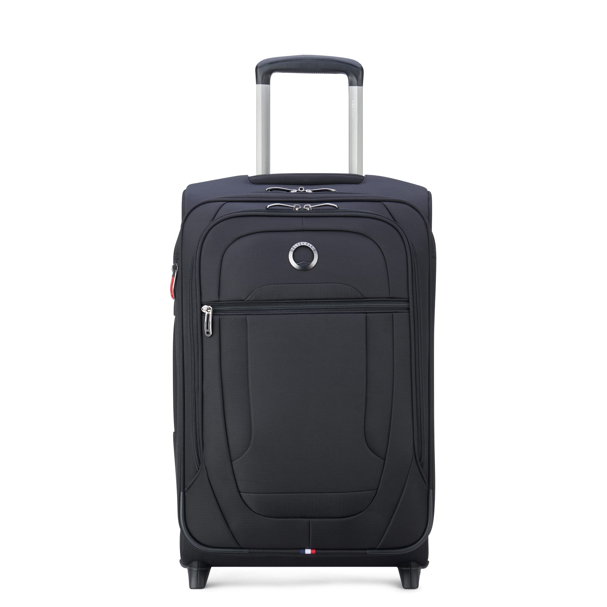 Photo 1 of DELSEY PARIS Helium DLX Softside Expandable Luggage with 2 Wheels, Black, Carry on 21 Inch