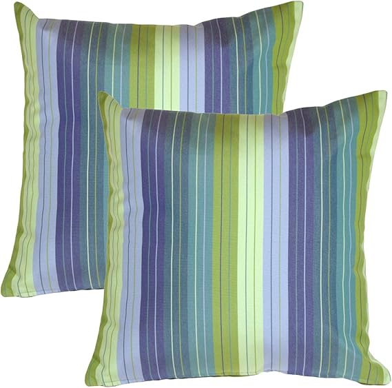 PILLOW DÉCOR Sunbrella Outdoor Pillow, Seville Seaside, 20