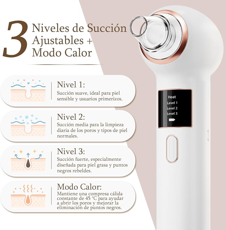 Succionador de puntos negros 3 Modos Limpiador de Poros Eléctrico — foto 2 de 7
