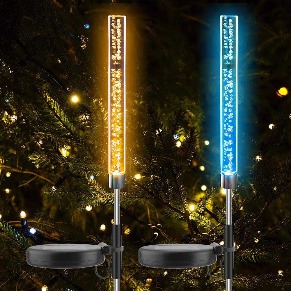 Best 2Pcs Garden Solar Color Lights Outdoor Acrylic