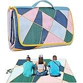 DanCoom Picnic Blanket, Foldable Waterproof Sand Mat, Extra Large Picnic Blanket Outdoor Picnic Mat Beach Blanket for Park Grass Camping Hiking Travel Family Concerts