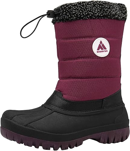 Amazon Mishansha スノーブーツ レディース 完全防水 防寒 冬のブーツ 長靴 アウトドア 暖かい シューズ 雪 雨 防滑 おしゃれ ブーツ ブーティ