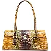 Makcr Joacbv Leather Crocodile Pattern Top Handle Handbag for Women High-value Satchel Tote Purse for Ladies