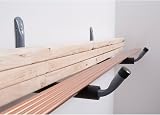 Home Smart 2 x Heavy Duty Storage Hooks Wall Mount Ladder Bike Garage Padded view 5